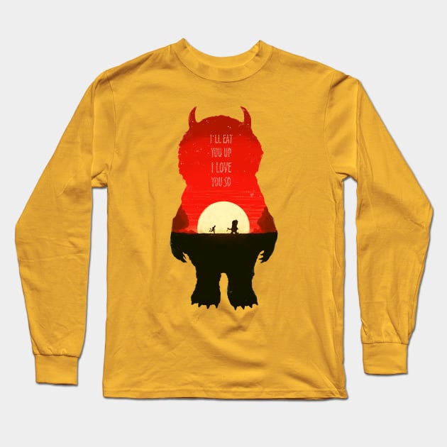 I'll Eat You Up Long Sleeve T-Shirt by bigbadrobot